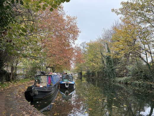 London, UK, the canal in autumn · November 2025